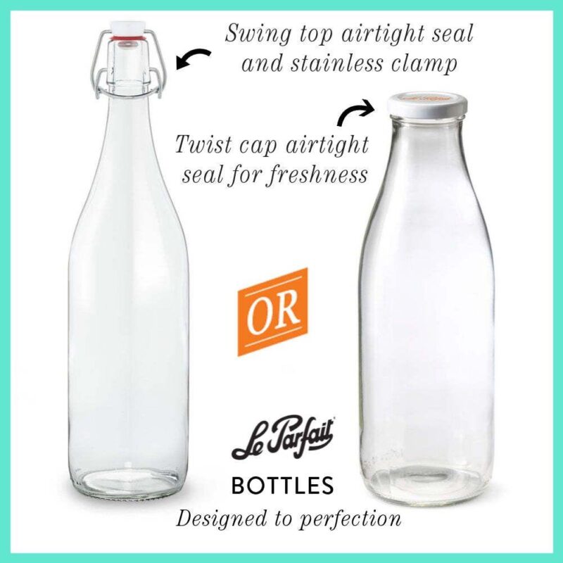 Le Parfait Bottles French Glass Swing Top Bottles For Storing Fermenting Beverages 32 Fl Oz - Image 2