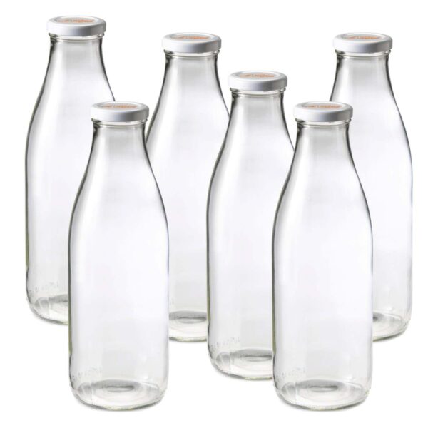 Le Parfait Bottles French Glass Milk Cap Bottles For Storing Fermenting Beverages 32 Fl Oz