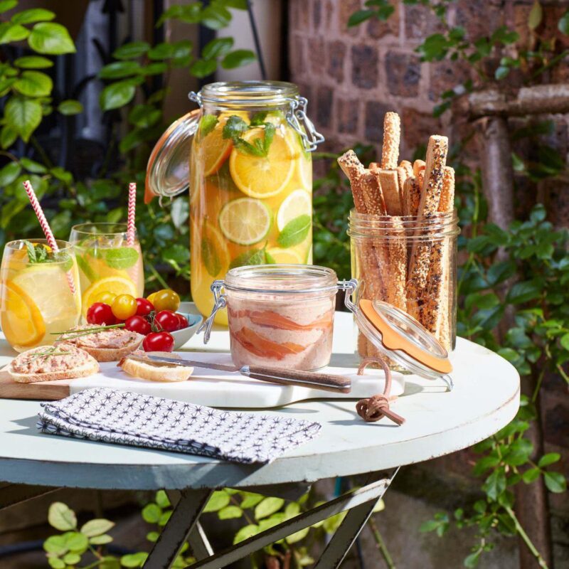 Le Parfait Familia Wiss Terrine French Glass Mason Jars With 2 Piece Lid - Canning Storage 33 Fl Oz - Image 3