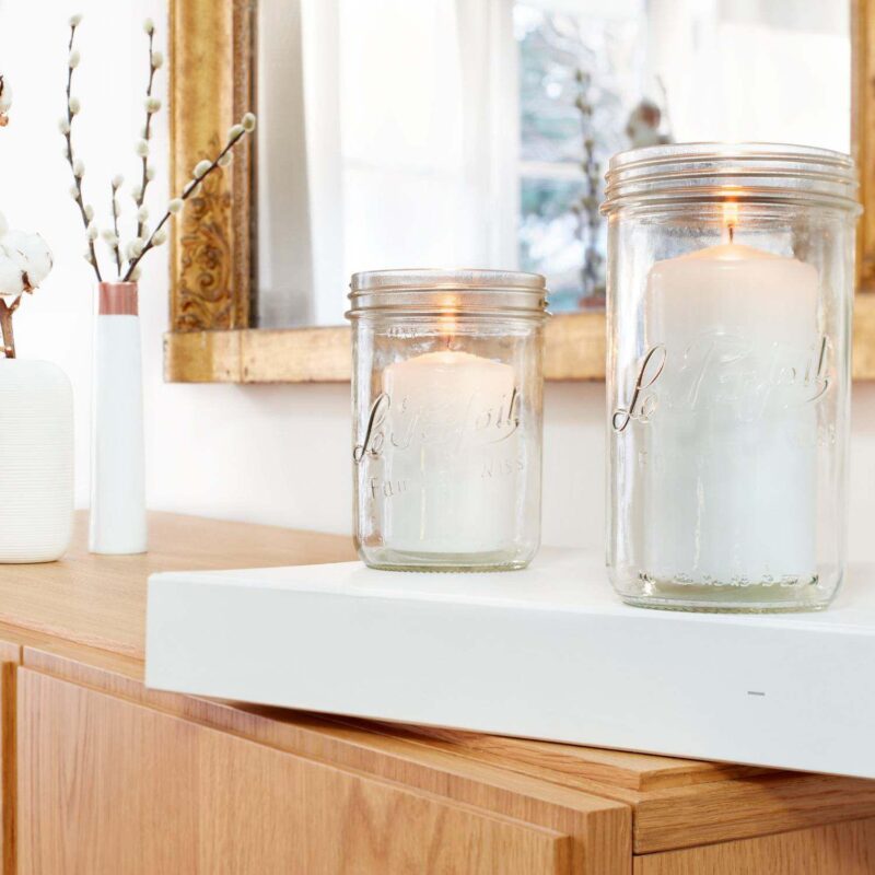 Le Parfait Familia Wiss Terrine French Glass Mason Jars With 2 Piece Lid - Canning Storage 32 fl oz - Image 4