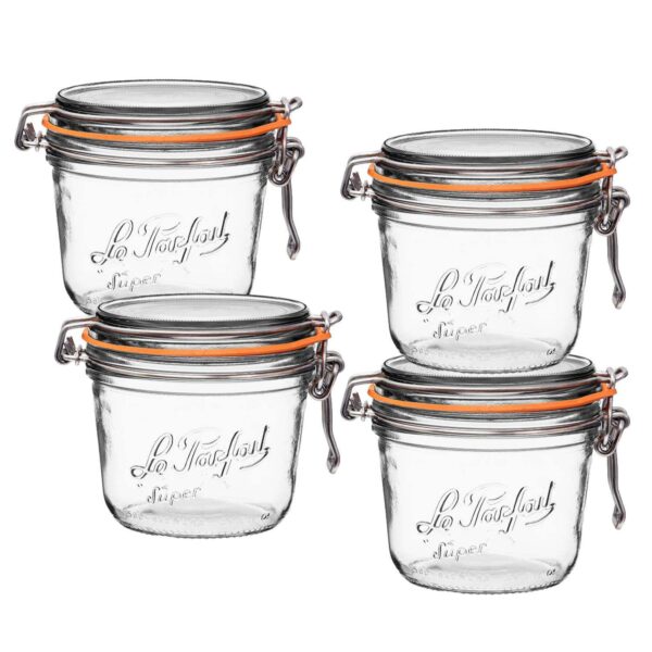 Le Parfait Super Terrine French Glass Taper Jars With Airtight Lid For Canning Food Storage 16 Fl Oz