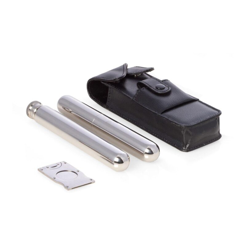 Leather Cigar and Flask Case - Image 3
