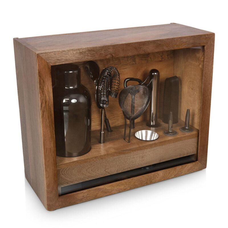 Legacy Mango Wood Old Fashioned Bar Set - Image 5