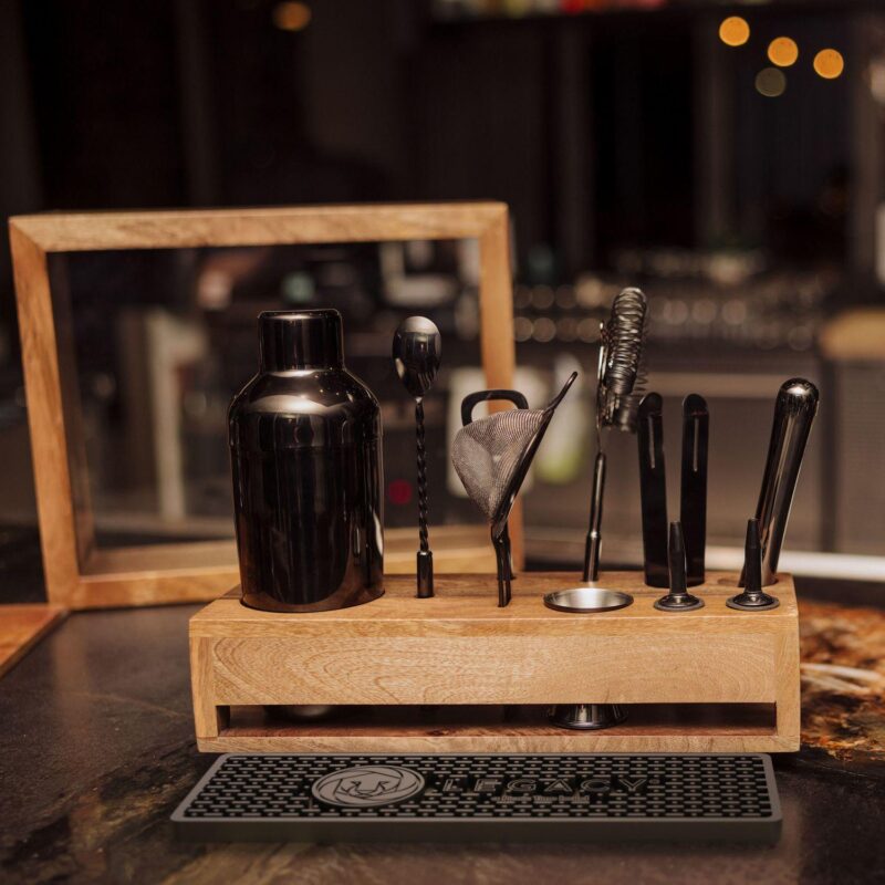 Legacy Mango Wood Old Fashioned Bar Set - Image 3