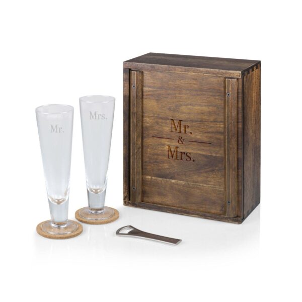 Legacy Mr. and Mrs. Pilsner Beer Glass Gift Set