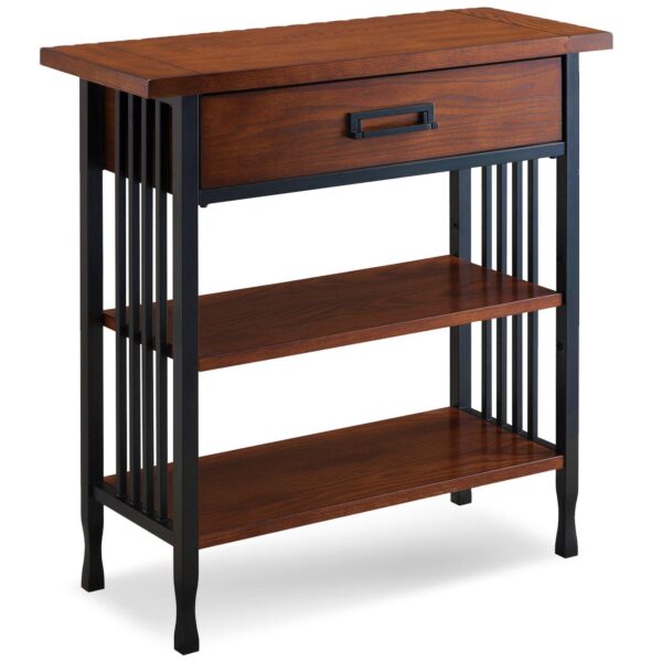 Leick Furniture Ironcraft Bookcase with Drawer Storage