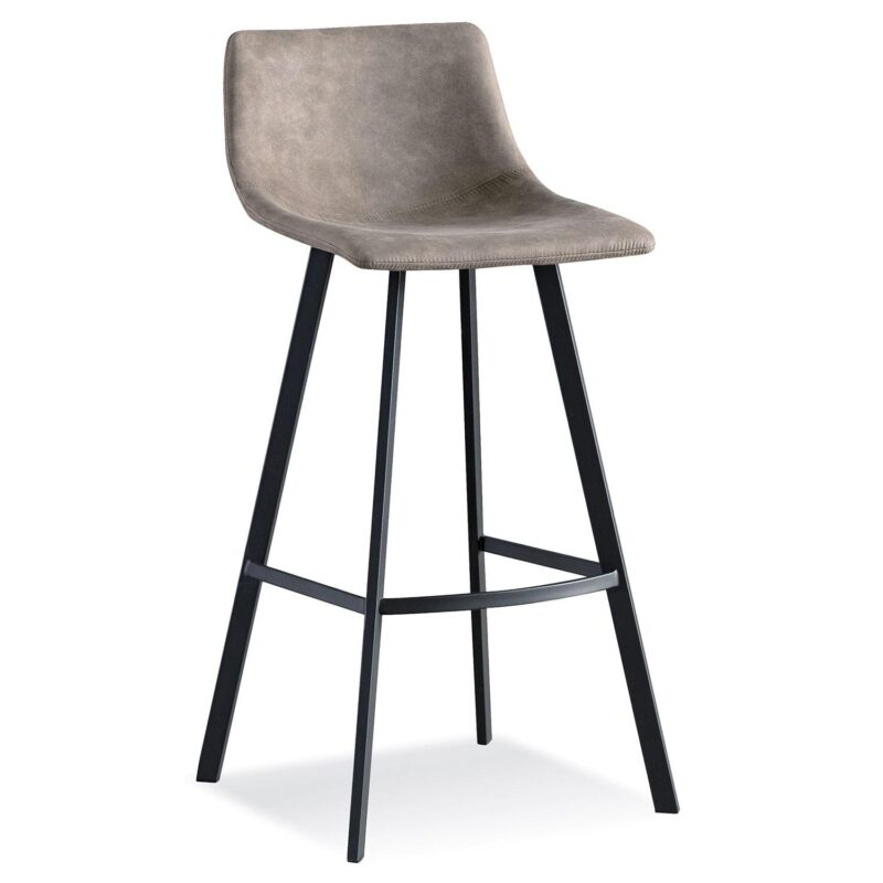 Leick Furniture Matte Black and Gray Bar Stool Set - Image 3