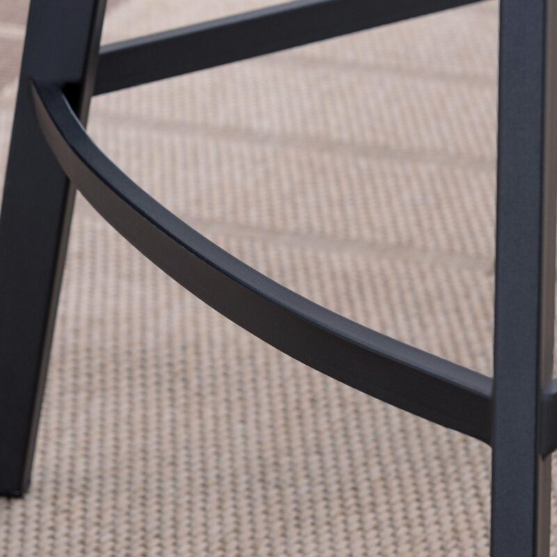 Leick Furniture Matte Black and Gray Bar Stool Set - Image 5
