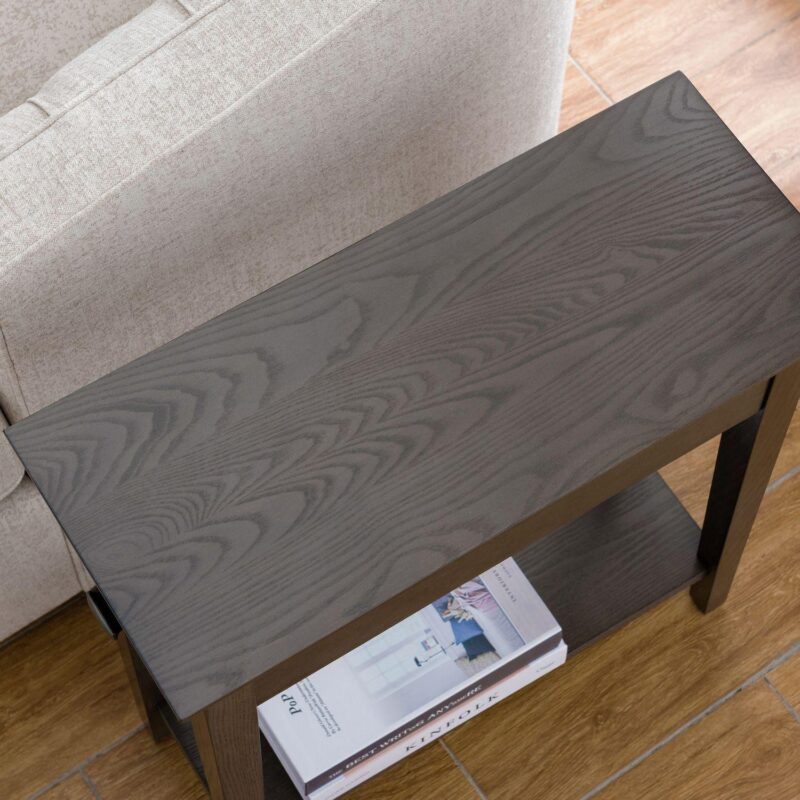 Leick Furniture Rustic Slate Finish Recliner Wedge End Table - Image 9