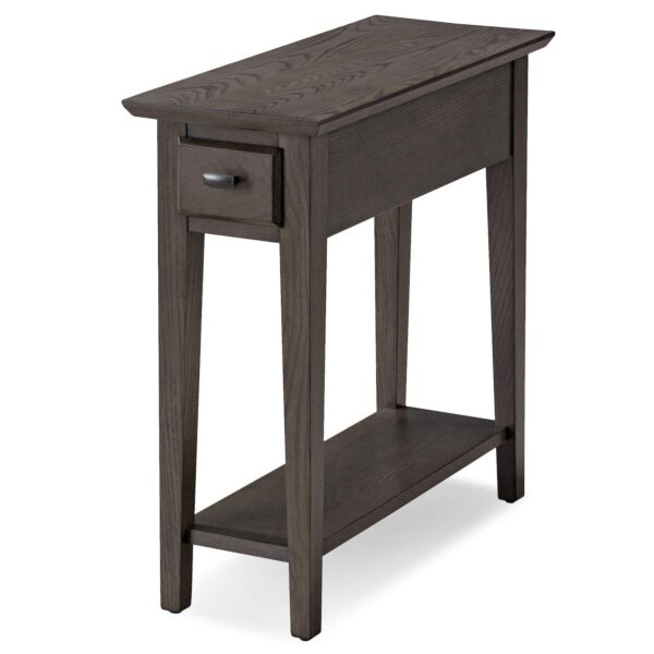 Leick Furniture Rustic Slate Finish Recliner Wedge End Table