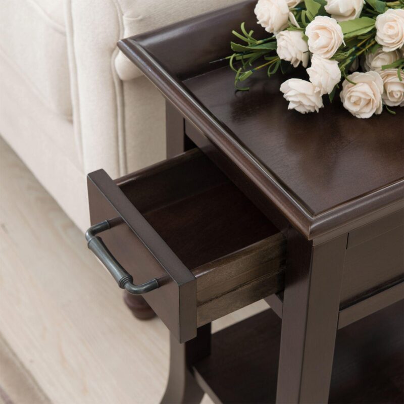 Leick Home Tray Edge Chairside End Table - Image 4