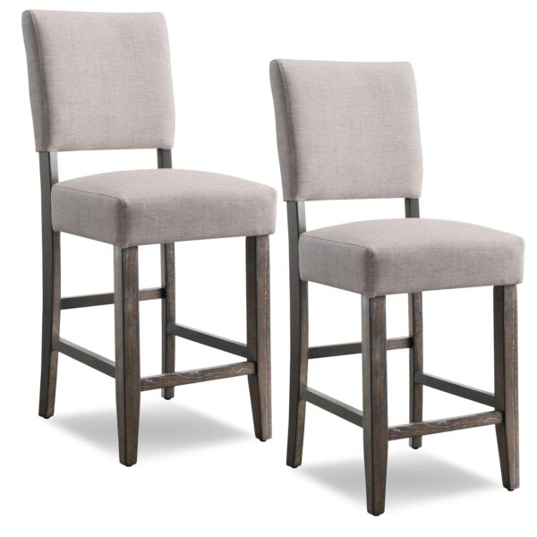 Leick Home Upholstered Counter Stool 2-piece Set