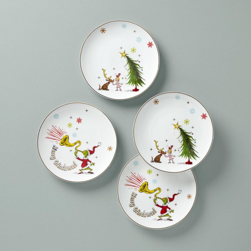 Lenox Dr. Seuss Merry Grinchmas 4-pc. Assorted Accent Plate Set - Image 2