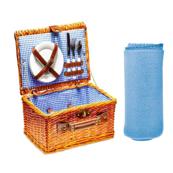 Lexi Home Outdoor Wicker Picnic Basket