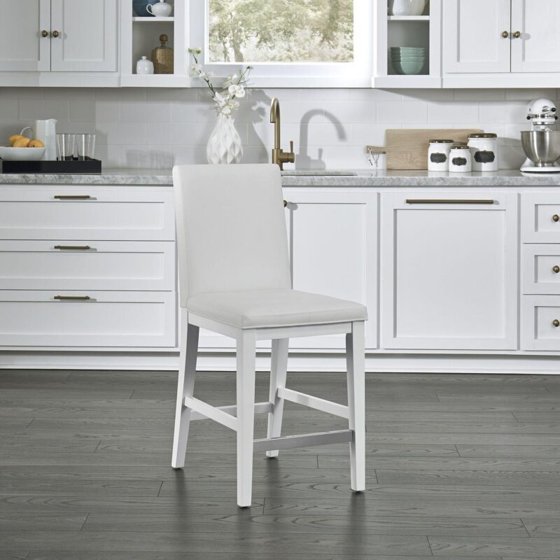 Linear White Counter Stool - Image 2