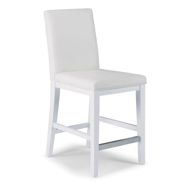 Linear White Counter Stool