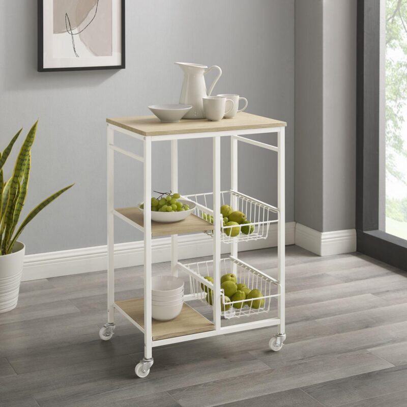 Linon Alicia Small Kitchen Cart - Image 2