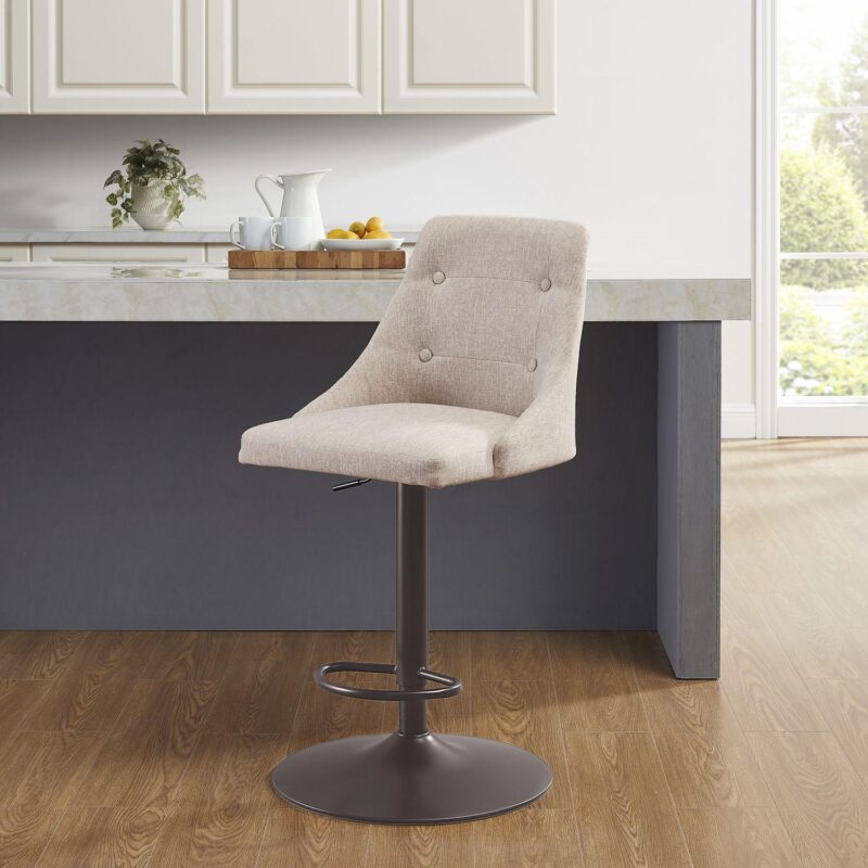 Linon Bellevue Adjustable Swivel Bar Stool - Image 2