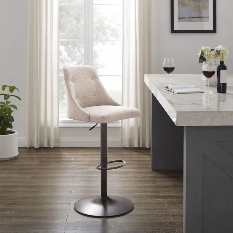 Linon Bellevue Adjustable Swivel Bar Stool - Image 3