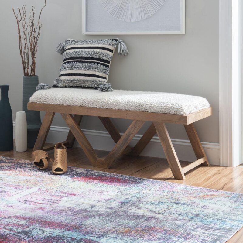 Linon Byan Upholstered Bench - Image 2