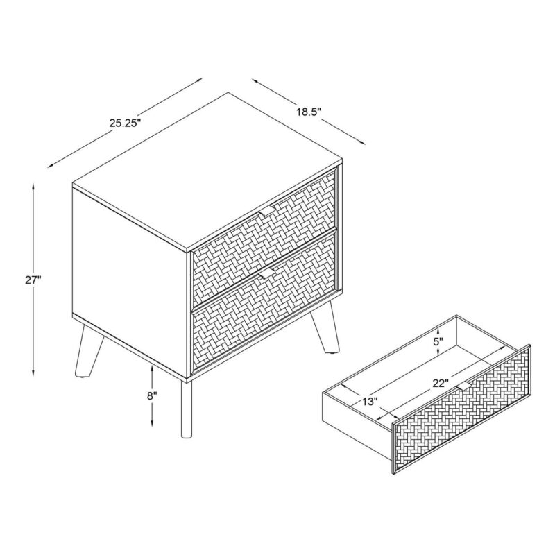 Linon Collett Nightstand Table - Image 10