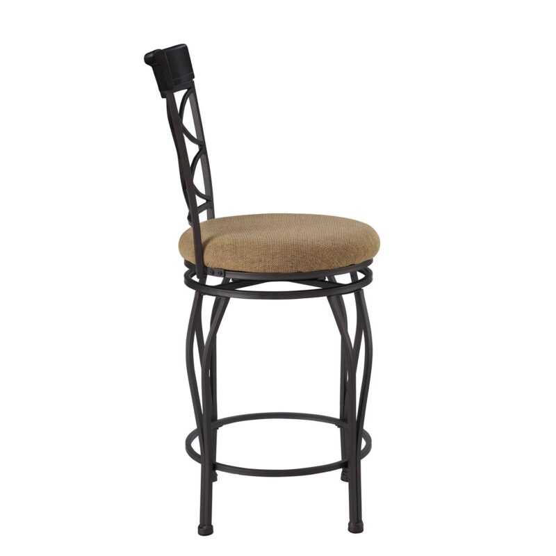 Linon Curves Swivel Counter Stool - Image 3