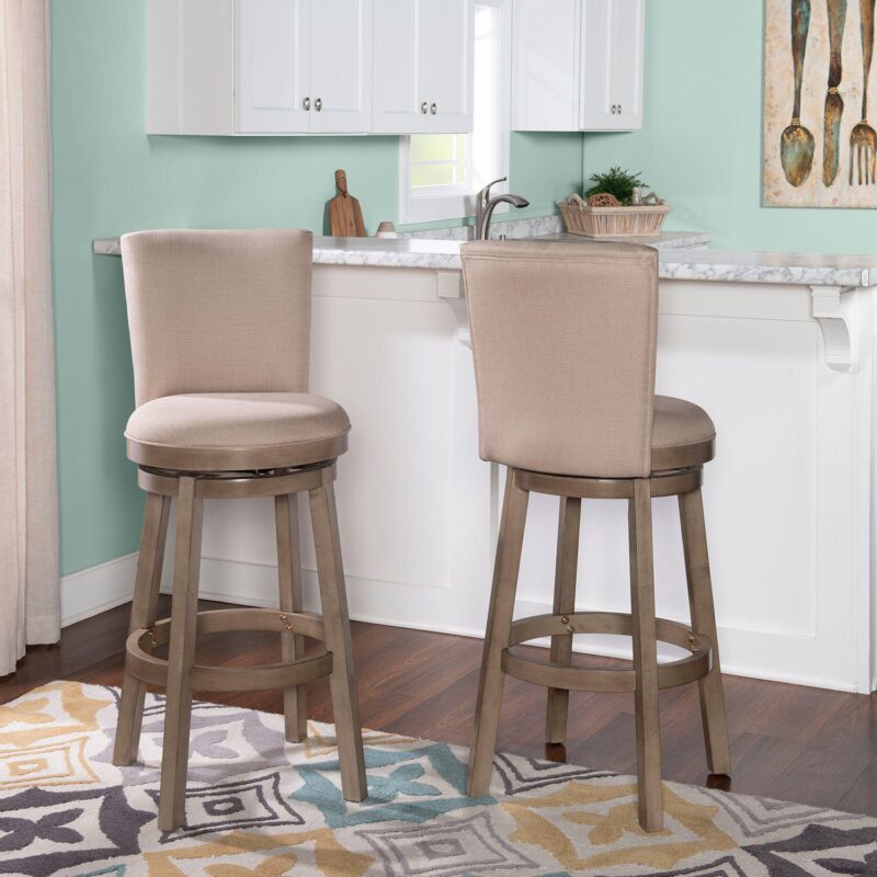 Linon Davis Swivel Bar Stool - Image 2