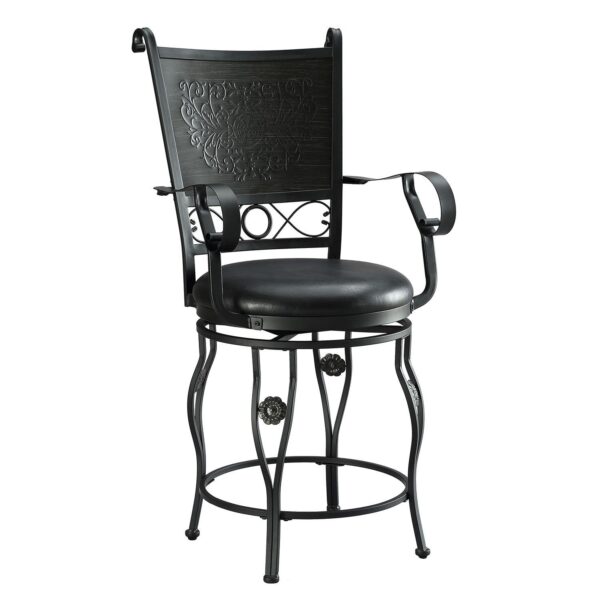 Linon Ellie Big and Tall Swivel Bar Stool