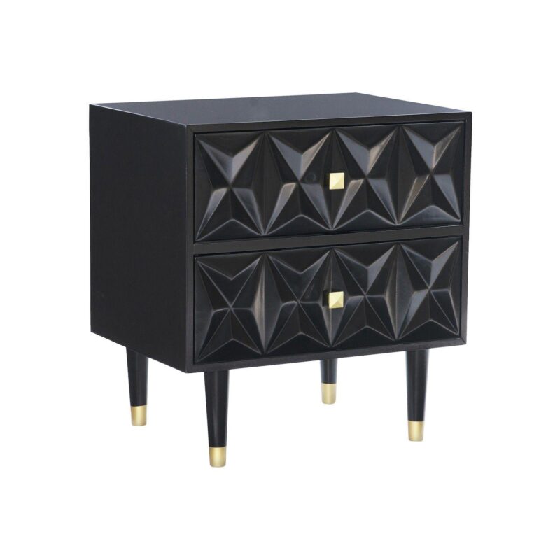 Linon Geometric Texture Nightstand End Table - Image 12
