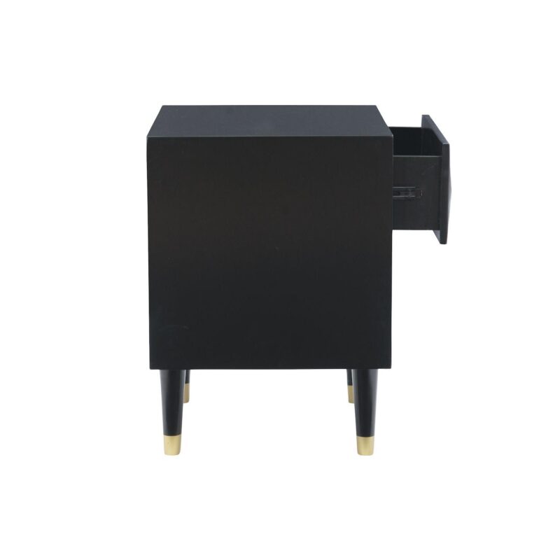 Linon Geometric Texture Nightstand End Table - Image 7
