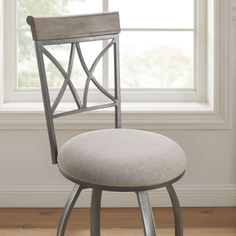 Linon Hamilton Swivel Bar Stool - Image 3