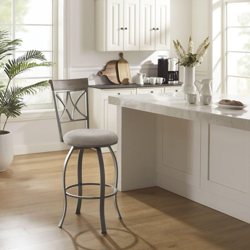Linon Hamilton Swivel Bar Stool - Image 2