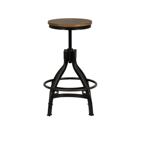 Linon Hawkford Adjustable Height Backless Stool