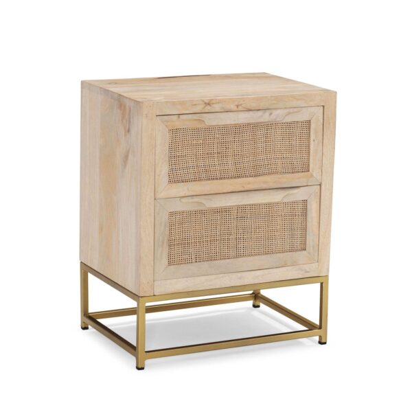 Linon Janie Rattan 2-Drawer Cabinet