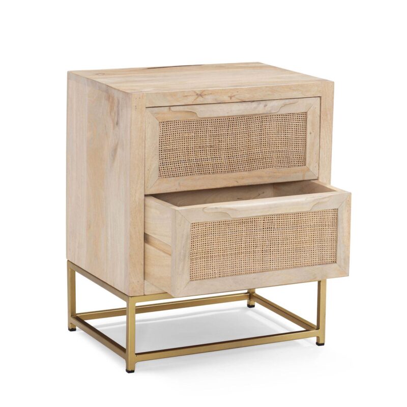 Linon Janie Rattan 2-Drawer Cabinet - Image 8
