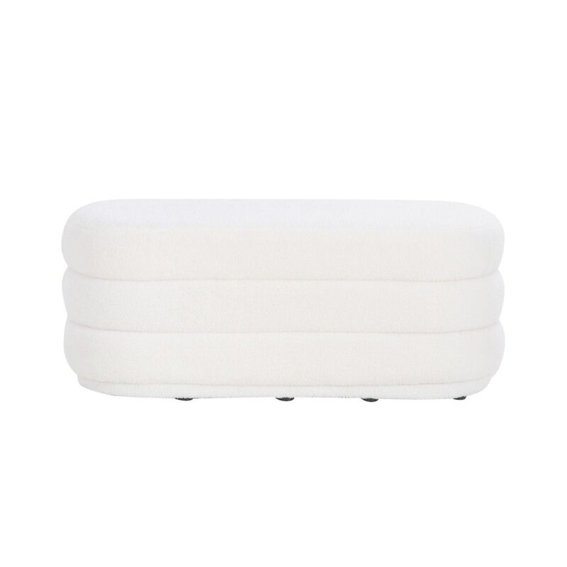 Linon Lorilynn Oblong Sherpa Ottoman - Image 3