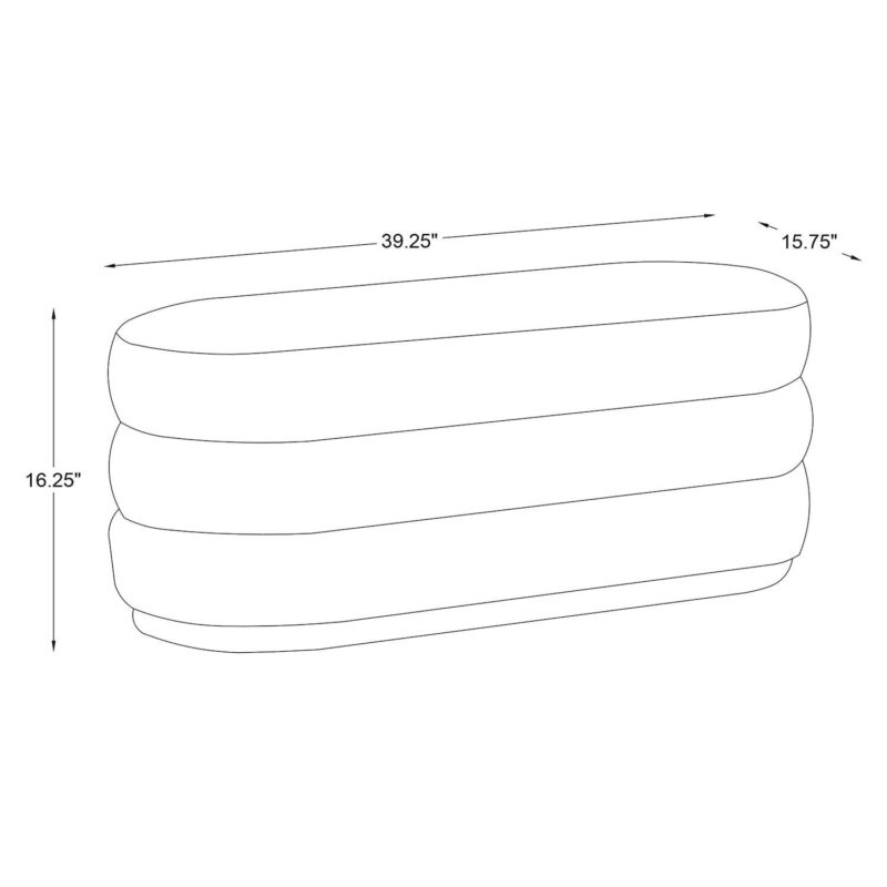 Linon Lorilynn Oblong Sherpa Ottoman - Image 9