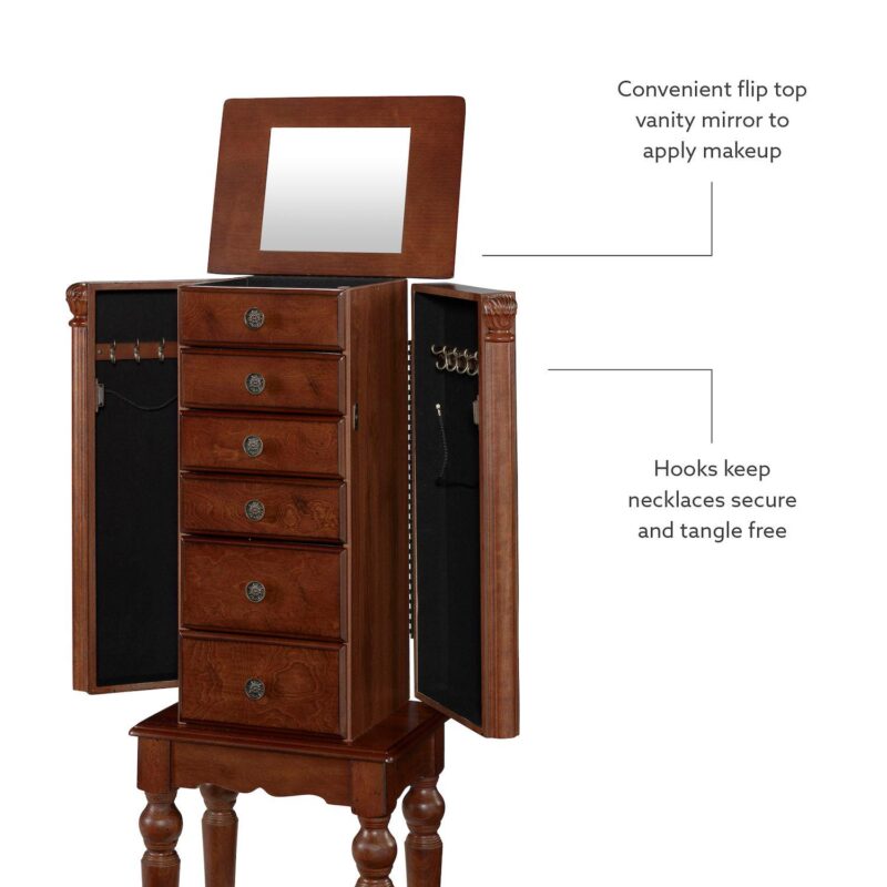 Linon Ollie Jewelry Armoire - Image 8