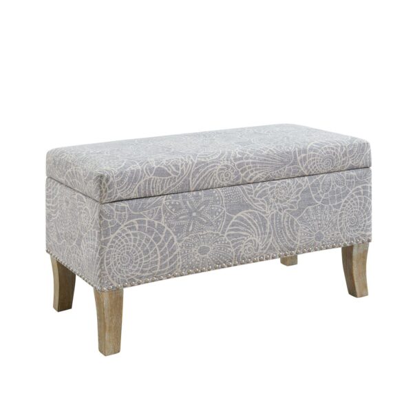 Linon Pattern Storage Ottoman