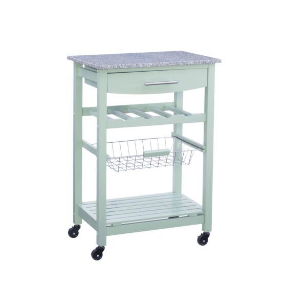 Linon Roger Granite Top Kitchen Cart