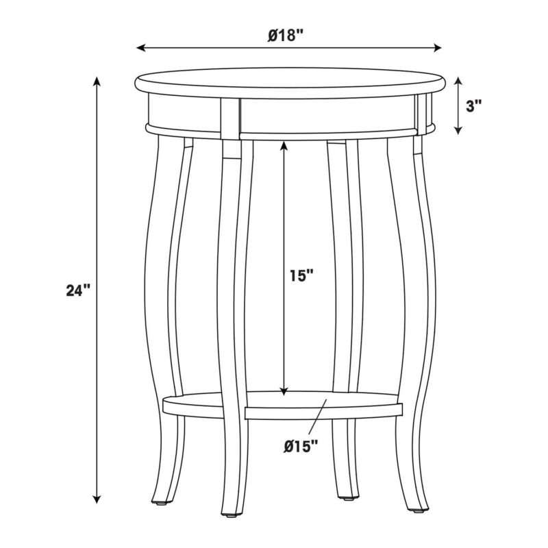 Linon Round End Table - Image 8