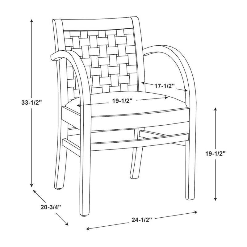 Linon Samantha Woven Arm Chair - Image 7