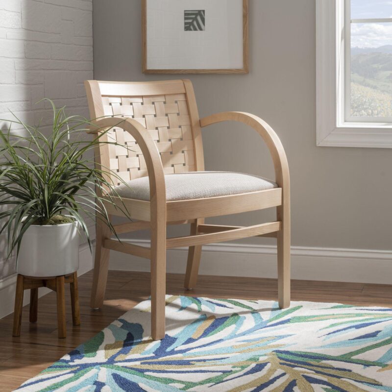 Linon Samantha Woven Arm Chair - Image 2