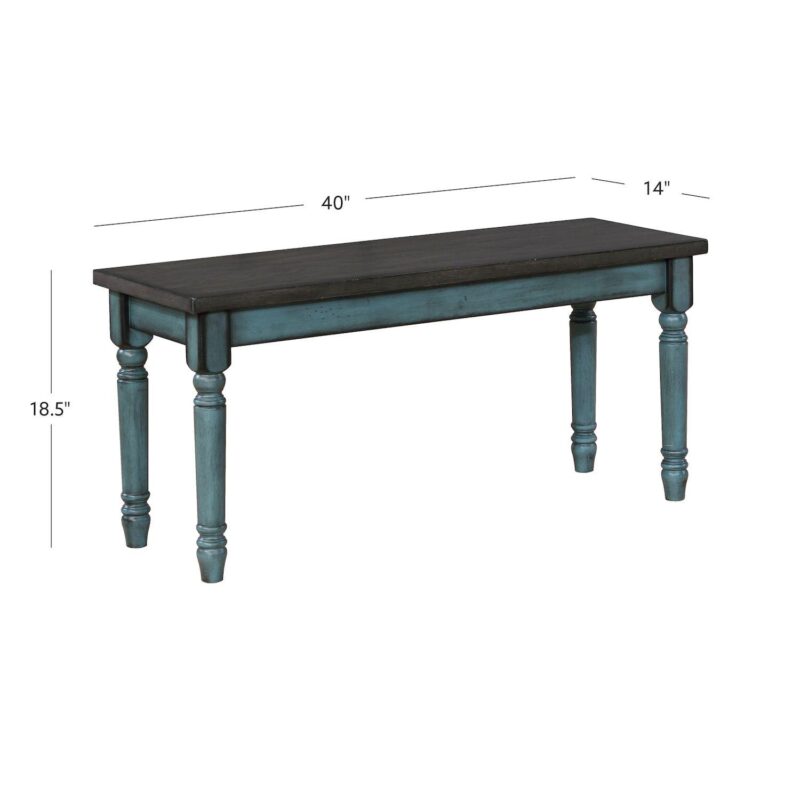 Linon Willow Two Tone Bench - Image 7