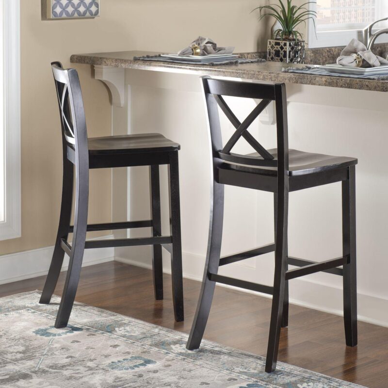 Linon X Back Bar Stool - Image 2