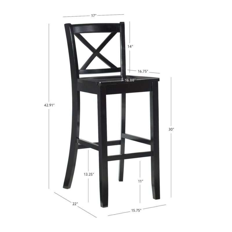 Linon X Back Bar Stool - Image 7