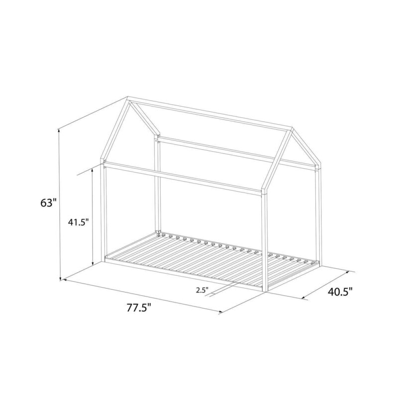 Little Seeds Skyler Metal House Twin Bed - Image 6