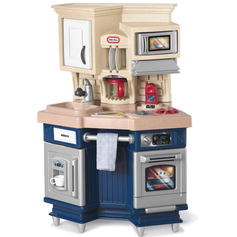 Little Tikes Super Chef 13-Piece Pretend Play Kitchen Toys Playset with Microwave, Oven and Coffee Maker, Multi-color- For Kids Toddlers Girls Boys Ages 3 4 5+ - Image 2
