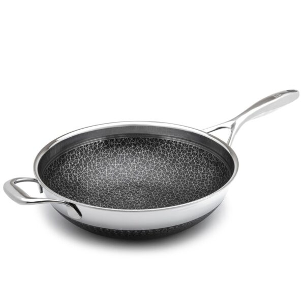 Livwell DiamondClad 12-in. Hybrid Nonstick Stainless Steel Wok Pan