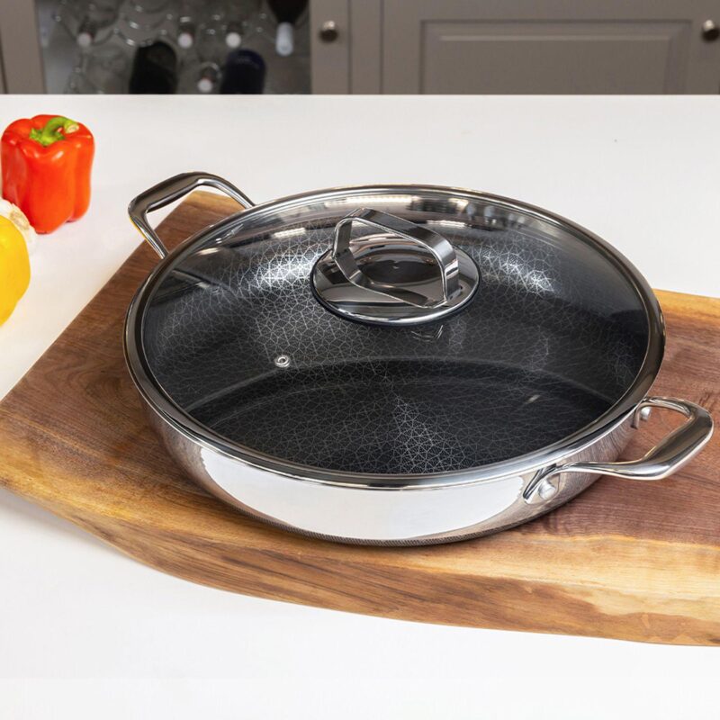 Livwell DiamondClad 14-in. Hybrid Nonstick Stainless Steel Everything Pan Set w/ Tempered Glass Lid - Image 2